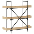 vidaXL 3-szintes sonoma tölgy szerelt fa könyvespolc 100x33x108,5 cm