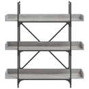 vidaXL 3-szintes szürke sonoma szerelt fa könyvespolc 100x33x108,5 cm