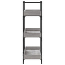 vidaXL 3-szintes szürke sonoma szerelt fa könyvespolc 100x33x108,5 cm