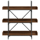 vidaXL 3-szintes barna tölgy szerelt fa könyvespolc 100x33x108,5 cm