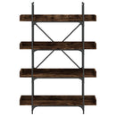 vidaXL 4 szintes füstös tölgy szerelt fa könyvespolc 100x33x145,5 cm