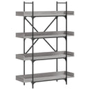 vidaXL 4-szintes szürke sonoma szerelt fa könyvespolc 100x33x145,5 cm