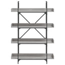 vidaXL 4-szintes szürke sonoma szerelt fa könyvespolc 100x33x145,5 cm