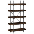 vidaXL 5-szintes füstös tölgy szerelt fa könyvespolc 100x33x180,5 cm