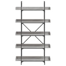 vidaXL 5-szintes szürke sonoma szerelt fa könyvespolc 100x33x180,5 cm