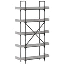 vidaXL 5-szintes szürke sonoma szerelt fa könyvespolc 100x33x180,5 cm
