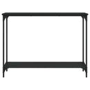 vidaXL fekete szerelt fa tálalóasztal 101x30,5x75 cm