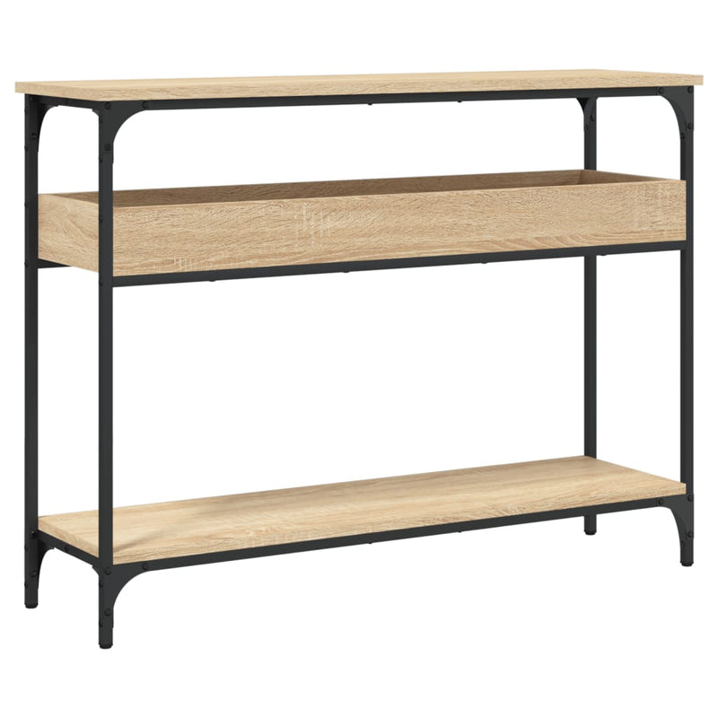 vidaXL sonoma tölgy színű szerelt fa tálalóasztal polccal 100x29x75 cm