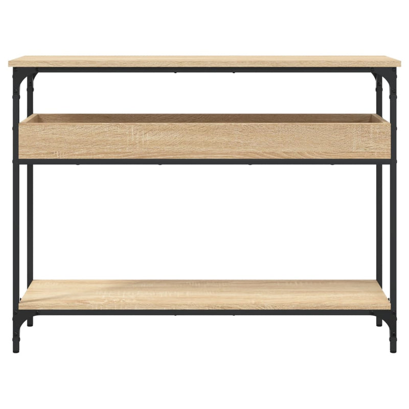 vidaXL sonoma tölgy színű szerelt fa tálalóasztal polccal 100x29x75 cm