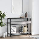 vidaXL szürke sonoma színű szerelt fa tálalóasztal polccal 100x29x75cm