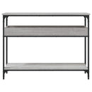 vidaXL szürke sonoma színű szerelt fa tálalóasztal polccal 100x29x75cm