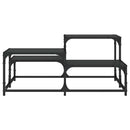 vidaXL fekete szerelt fa dohányzóasztal 87,5 x 87,5 x 40 cm