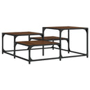 vidaXL barna tölgy színű szerelt fa dohányzóasztal 87,5 x 87,5 x 40 cm