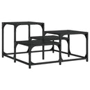 vidaXL fekete szerelt fa dohányzóasztal 68 x 68 x 40 cm