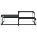 vidaXL fekete szerelt fa dohányzóasztal 107 x 107 x 40 cm