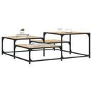 vidaXL sonoma tölgy színű szerelt fa dohányzóasztal 107 x 107 x 40 cm