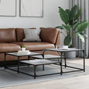 vidaXL szürke sonoma szerelt fa dohányzóasztal 107x107x40 cm