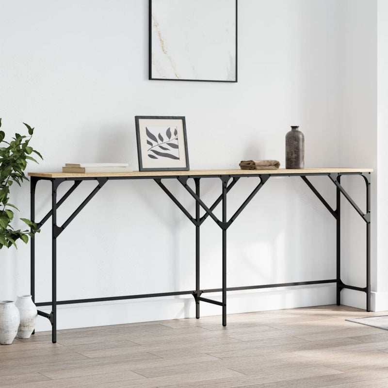 vidaXL sonoma tölgy színű szerelt fa dohányzóasztal 180x29x75 cm