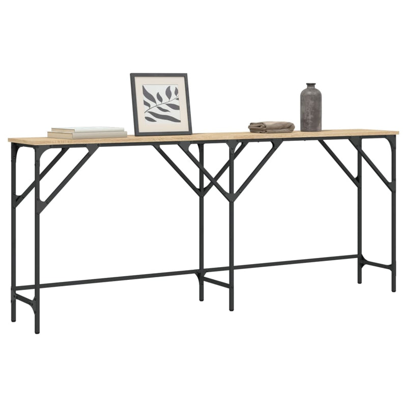 vidaXL sonoma tölgy színű szerelt fa dohányzóasztal 180x29x75 cm