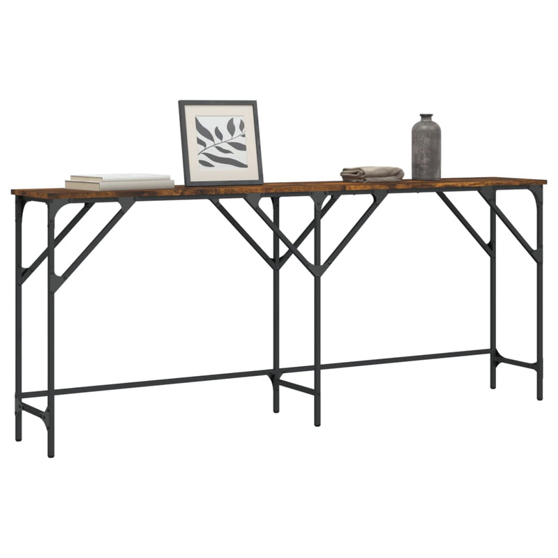 vidaXL füstös tölgy színű szerelt fa tálalóasztal 180x29x75 cm