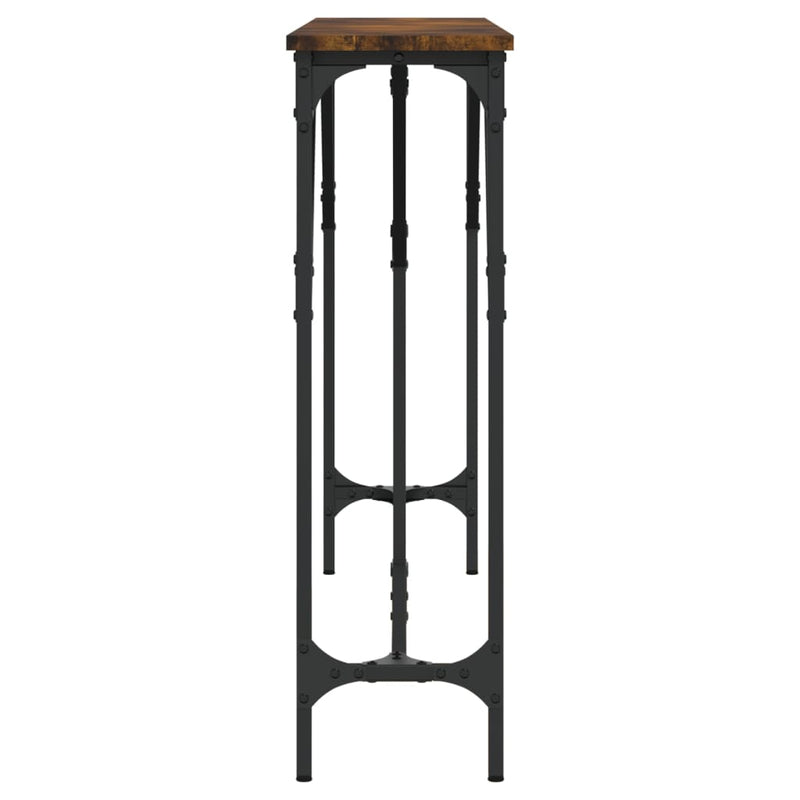 vidaXL füstös tölgy színű szerelt fa tálalóasztal 140 x 23 x 75 cm