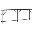 vidaXL fekete szerelt fa tálalóasztal 200x29x75 cm