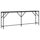 vidaXL fekete szerelt fa tálalóasztal 200x29x75 cm