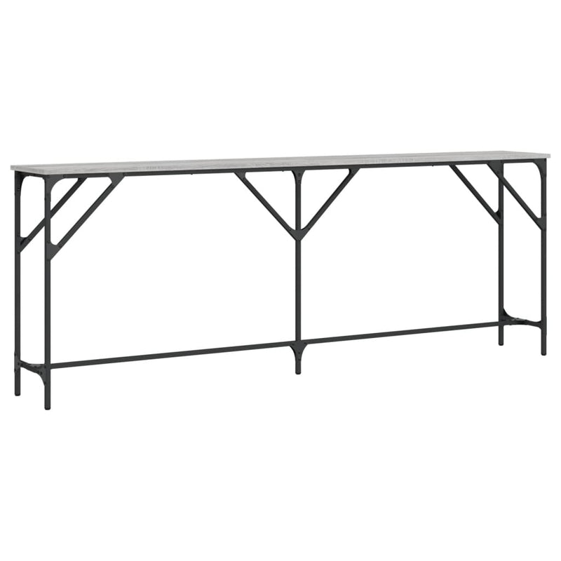 vidaXL szürke sonoma színű szerelt fa konzolasztal 200x29x75 cm