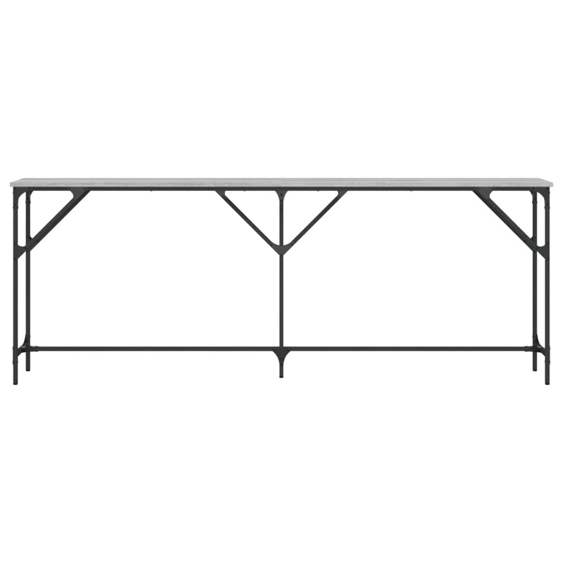vidaXL szürke sonoma színű szerelt fa konzolasztal 200x29x75 cm
