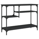 vidaXL fekete tálalóasztal polcokkal 100 x 35 x 75 cm