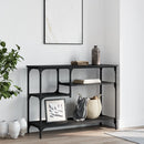 vidaXL fekete tálalóasztal polcokkal 100 x 35 x 75 cm