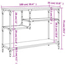 vidaXL fekete tálalóasztal polcokkal 100 x 35 x 75 cm