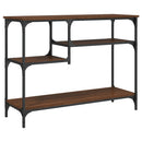 vidaXL barna tölgyszínű tálalóasztal polcokkal 100 x 35 x 75 cm