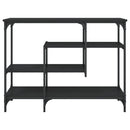 vidaXL fekete tálalóasztal polcokkal 100 x 35 x 75 cm