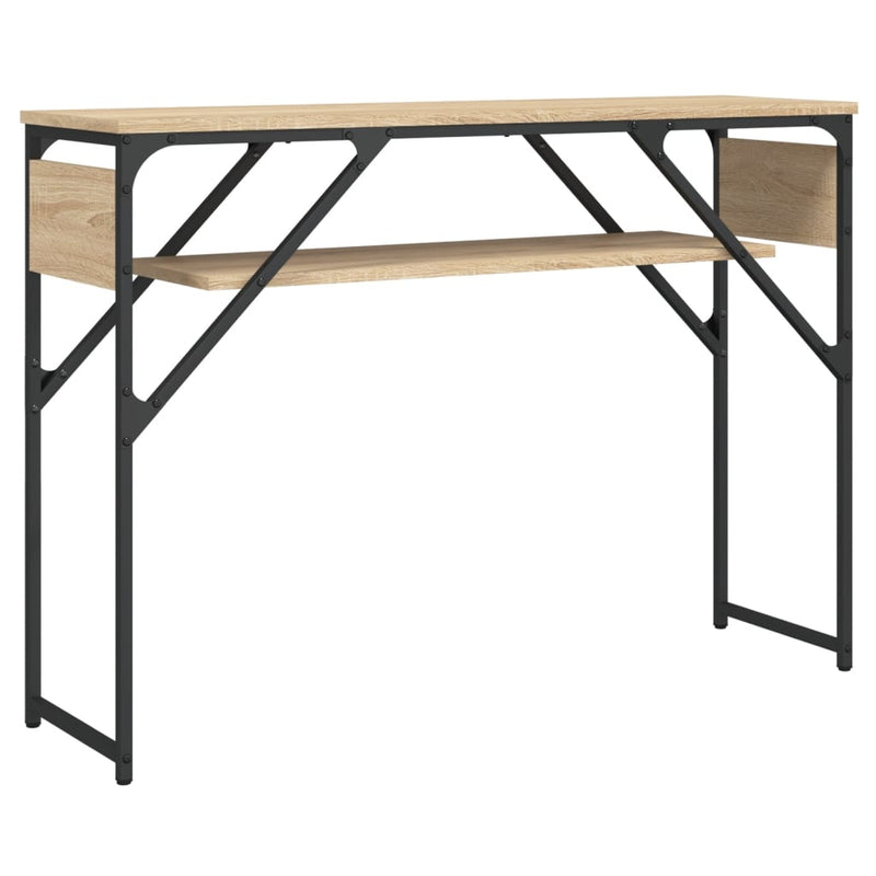 vidaXL sonoma tölgy színű szerelt fa tálalóasztal polccal 105x30x75 cm