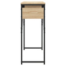 vidaXL sonoma tölgy színű szerelt fa tálalóasztal polccal 105x30x75 cm