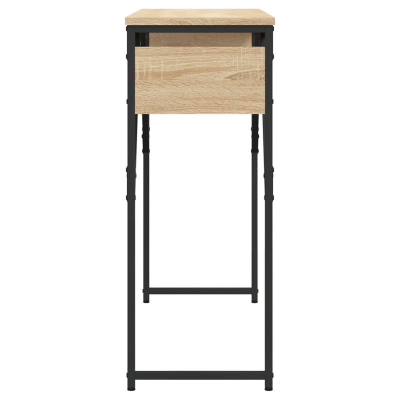 vidaXL sonoma tölgy színű szerelt fa tálalóasztal polccal 105x30x75 cm