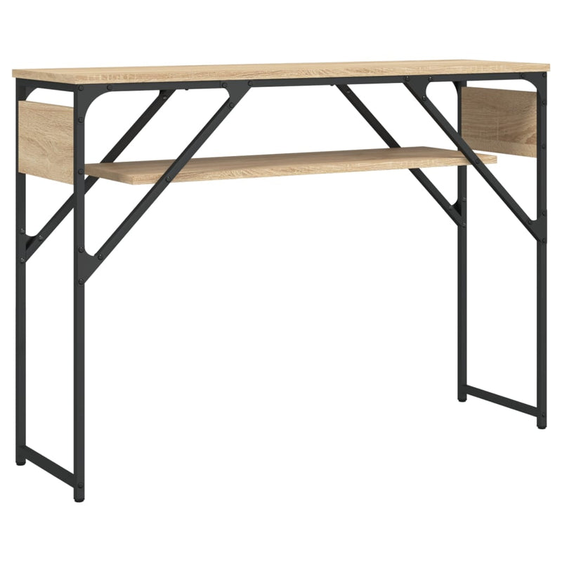 vidaXL sonoma tölgy színű szerelt fa tálalóasztal polccal 105x30x75 cm