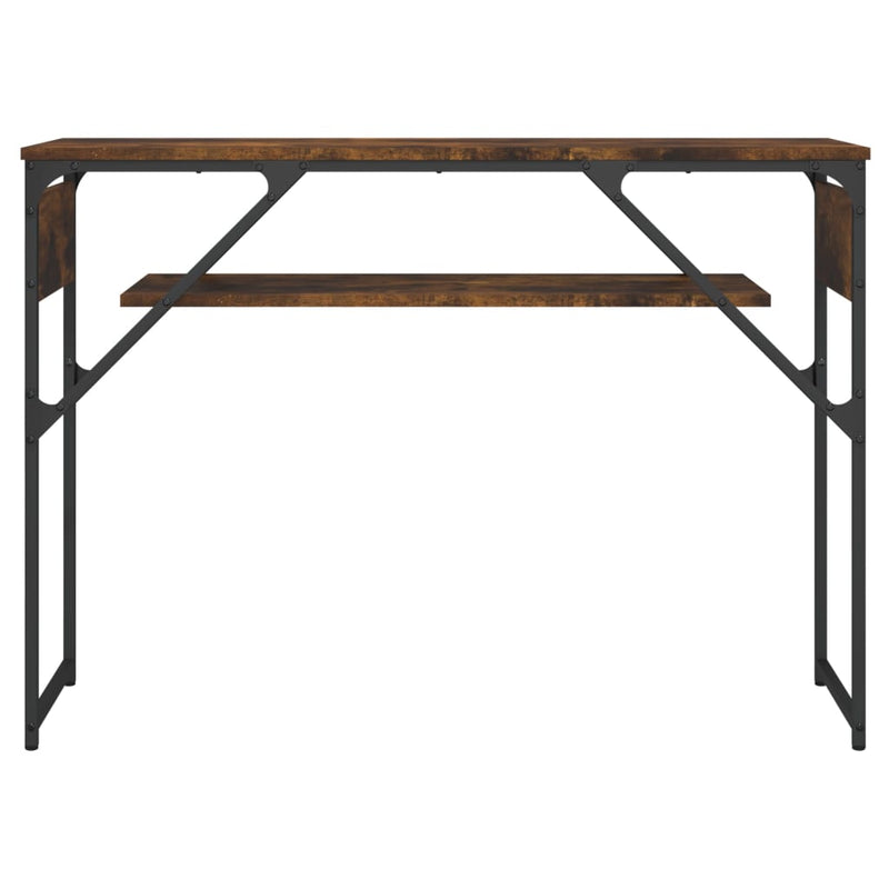 vidaXL füstös tölgy színű szerelt fa tálalóasztal polccal 105x30x75 cm