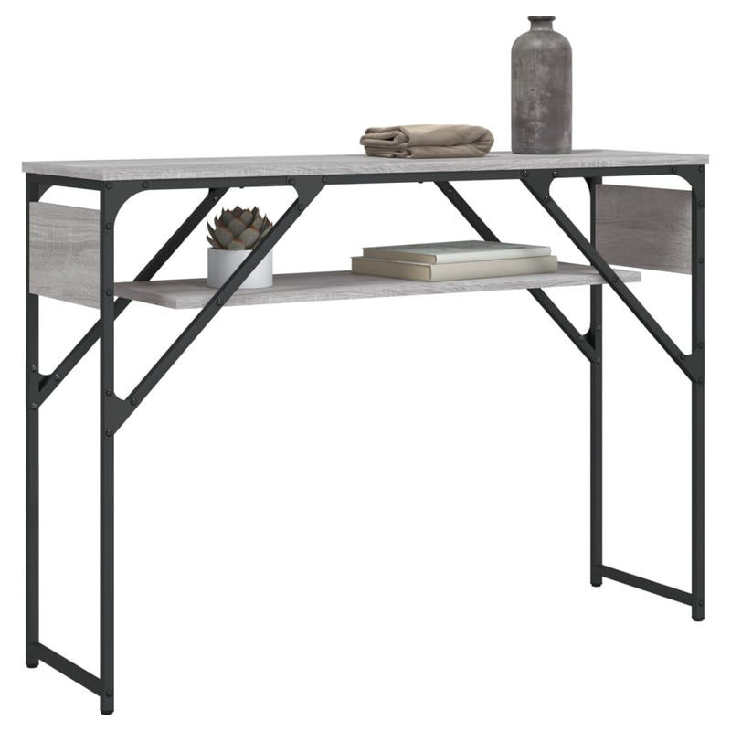 vidaXL szürke sonoma színű szerelt fa tálalóasztal polccal 105x30x75cm