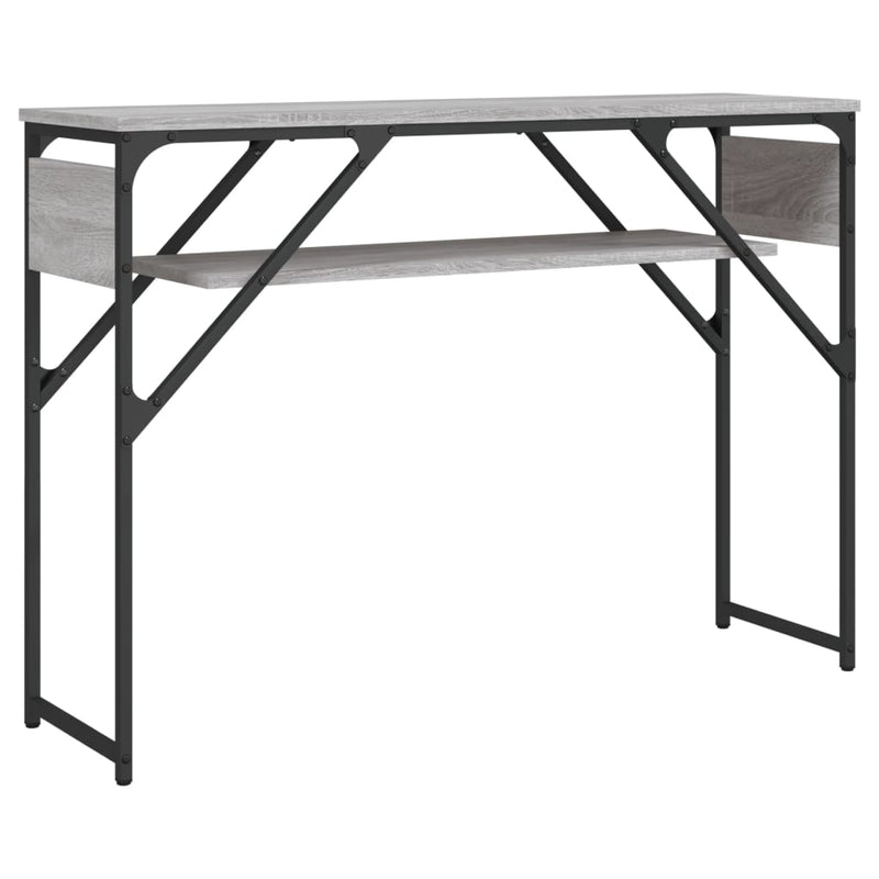 vidaXL szürke sonoma színű szerelt fa tálalóasztal polccal 105x30x75cm