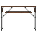 vidaXL barna tölgyszínű szerelt fa tálalóasztal polccal 105x30x75 cm