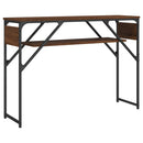 vidaXL barna tölgyszínű szerelt fa tálalóasztal polccal 105x30x75 cm