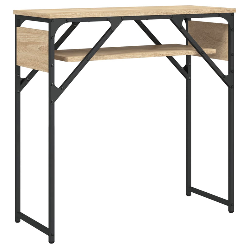 vidaXL sonoma tölgy színű szerelt fa tálalóasztal polccal 75x30x75 cm