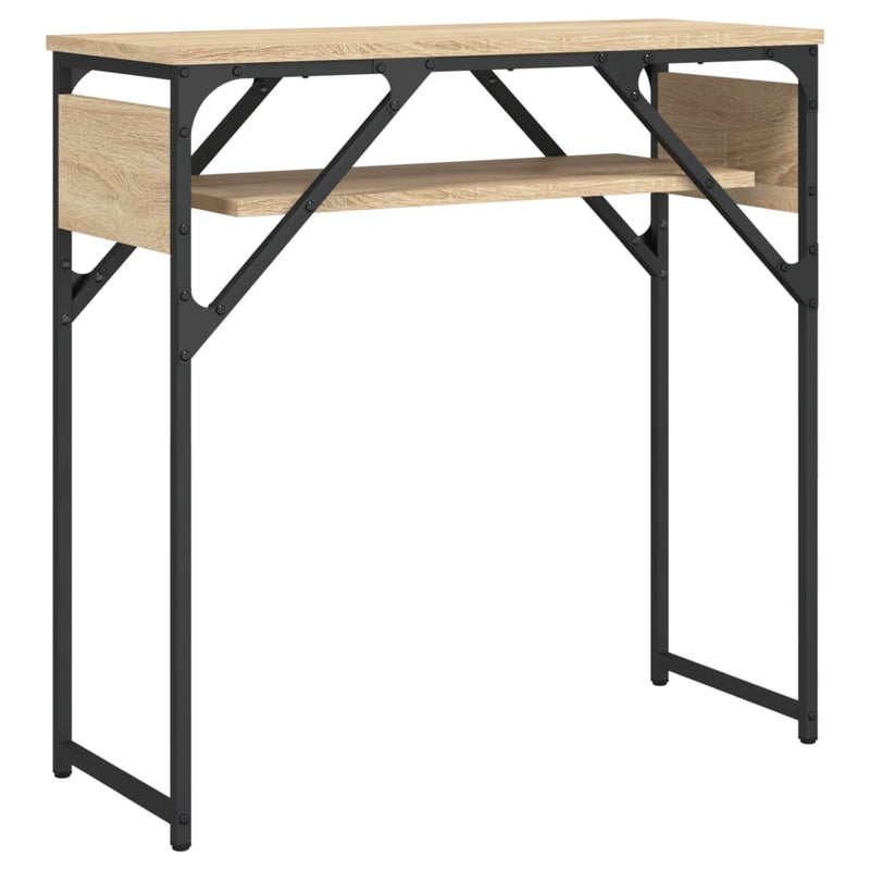 vidaXL sonoma tölgy színű szerelt fa tálalóasztal polccal 75x30x75 cm