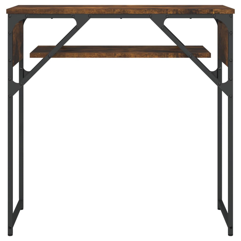 vidaXL füstös tölgy színű szerelt fa tálalóasztal polccal 75x30x75 cm