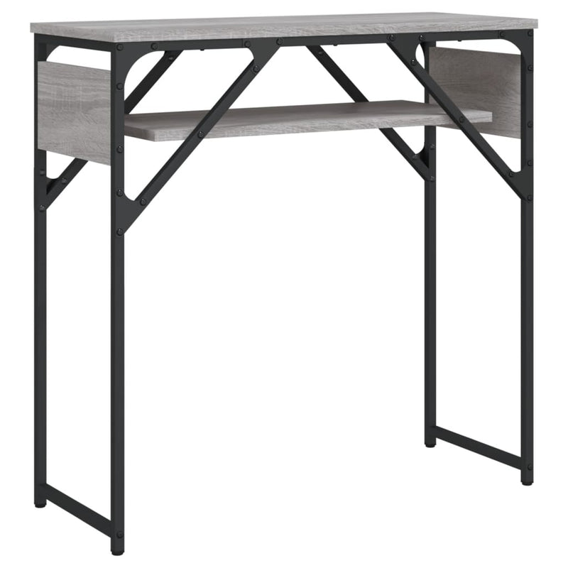 vidaXL szürke sonoma színű szerelt fa tálalóasztal polccal 75x30x75 cm