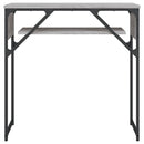 vidaXL szürke sonoma színű szerelt fa tálalóasztal polccal 75x30x75 cm