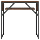 vidaXL barna tölgyszínű szerelt fa tálalóasztal polccal 75x30x75 cm