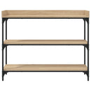 vidaXL sonoma tölgy színű tálalóasztal polcokkal 100 x 30 x 80 cm